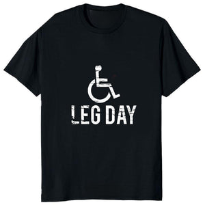 Novelty Novelty Leg Day Graphic Printed Bodybuilder T-shirt