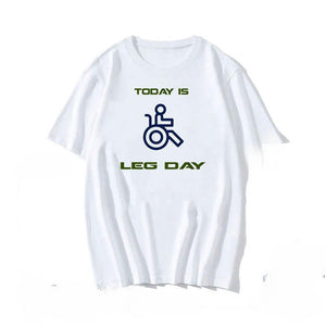 Novelty Novelty Leg Day Graphic Printed Bodybuilder T-shirt